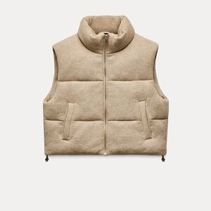 ZARA quilted puffer vest jacket